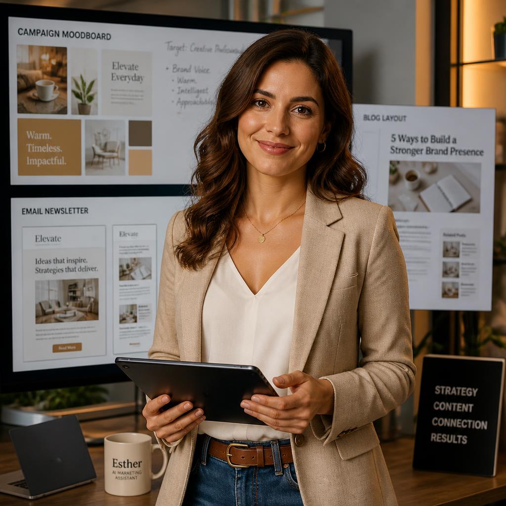Esther, AI Marketing Assistant at AI Lomenie Technologies